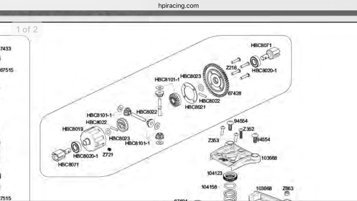 hpi vorza center differential
