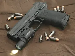 HK_USP_45_surrounded_by_.45_caliber_Hornady_TAP_(+P)_jacketed_hollow_point_rounds.webp