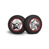 HPI Baja 5B 3224 - SUPER STAR WHEEL SHINY CHROME (120x60mm:2pcs).webp